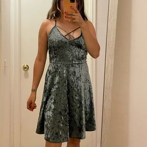 Beautiful Grey Velvet dress